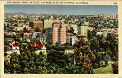 Hollywood From The Hills Los Angeles, CA Postcard Postcard