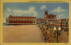 Convention Hall And 7Th Avenue Pavilion Asbury Park, NJ Postcard Postcard