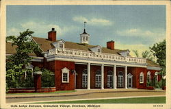 Gate Lodge Entrance, Greenfield Village Dearborn, MI Postcard Postcard