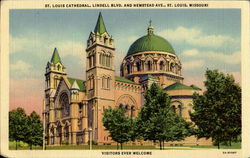 St. Louis Cathedral, Lindell Blvd. & Newstead Ave. Missouri Postcard Postcard