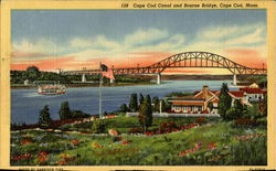 Cape Cod Canal And Bourne Bridge Postcard