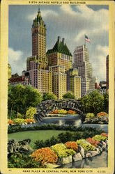 Fifth Avenue Hotels And Buildings, Plaza In Central Park New York City, NY Postcard Postcard