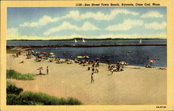 Sea Street Town Beach, Hyannis Cape Cod, MA Postcard Postcard