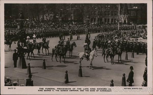 The Funeral Procession of the Late King Edward VII Royalty Postcard