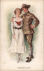 A Man with his Arm Around a Woman Men Postcard Postcard Postcard