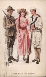 Army, Navy, and Reserve Military Postcard Postcard Postcard