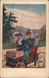 Two Women in a Car Postcard