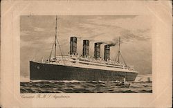 Cunard RMS Aquitania Cruise Ships Postcard Postcard Postcard