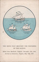 The Ships That Brought the Founders of the Nation Postcard