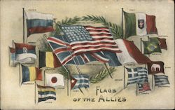 Flags of the Allies Postcard Postcard Postcard