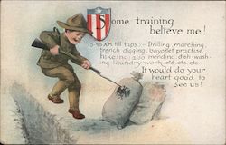 Some training believe me with soldier Postcard