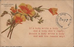 California Poppies w/ poem Postcard