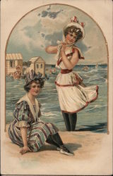 Two Women in Swimsuits, circa early 1900s Swimsuits & Pinup Postcard Postcard Postcard