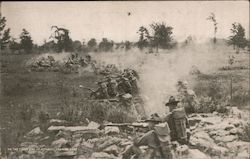 The firing line at Plattsburg Training Camp Military Postcard Postcard Postcard