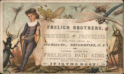 Freligh Brothers, Choice Groceries and Provisions. Trade Card