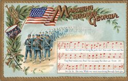 Marching Through Georgia - Union Army Civil War Postcard Postcard Postcard