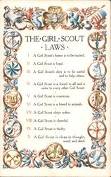 The Girl Scout Laws Postcard