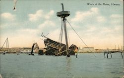 Wreck of the Maine, Havana Boats, Ships Postcard Postcard Postcard