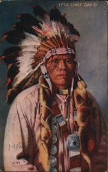 Chief David Native Americana Postcard Postcard Postcard