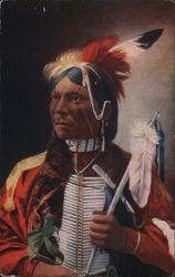 Native American Chief Portrait Postcard