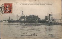 Catastrophe du Cuirasse Liberte - 25 Septembre 1911 Postcard