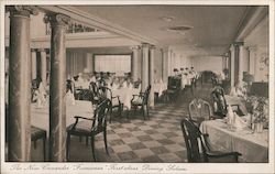 The New Cunarder 'Franconia' First-class Dining Saloon Postcard