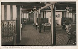 The New Cunarder 'Franconia' Second Class Smoking Room Postcard