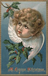 A Joyous Christmas Angels Postcard Postcard Postcard