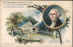 George Washington Portrait and Home Postcard