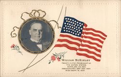 President William McKinley and the United States Flag Postcard