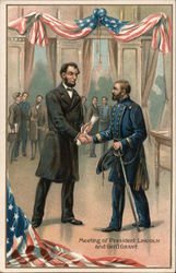 Meeting of President Lincoln and Gen'l Grant Postcard