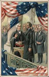 Inauguration of Abraham Lincoln Series 155 Presidents Postcard Postcard Postcard