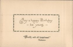 May a Happy Birthday Be Yours Postcard