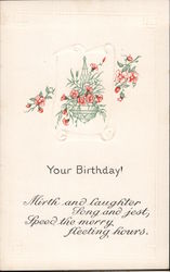 Your Birthday! - Flowers Postcard Postcard Postcard