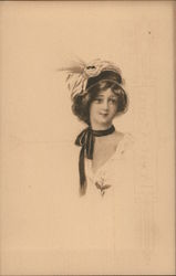 Portrait of a young woman Postcard