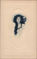 Portrait of a Lady in a Hat Postcard