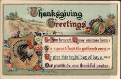 Thanksgivings Greetings Postcard