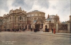 The Library, Dublin. Via Holyhead. Ireland Postcard Postcard Postcard