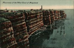 Panorama of the West Coast of Helgoland Germany Postcard Postcard Postcard