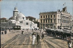 Alger - La Mosquee el djedcd & Palais Consolate Postcard