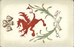 Cymru am byth - Wales national symbols and motto Postcard Postcard Postcard