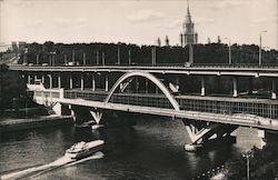 Moscow. The metro Bridge Postcard