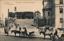 Dresden. Schloss-platz. Freitreppe der Bruhlschen Terrasse Postcard