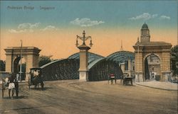 Anderson Bridge - Singapore Southeast Asia Postcard Postcard Postcard