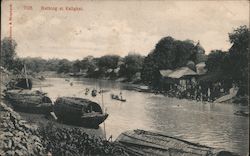 Bathing at Kalighat Postcard