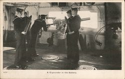 A 12-pounder in the Battery Navy Postcard Postcard Postcard