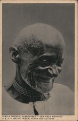 Hundred years old man smiling - Western Portuguese Africa Postcard