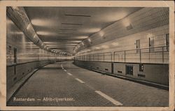 Exit Road Traffic - Maastunnel Rotterdam, Netherlands Postcard Postcard Postcard