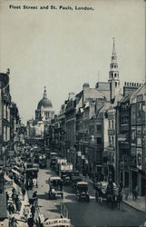 Fleet Street and St. Pauls, London. England Postcard Postcard Postcard