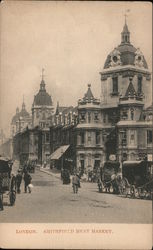 London. Smithfield meat market Postcard